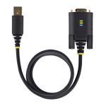 StarTech.com cable adaptador USB a serie de 1 metro, adaptador USB-A a DB9 RS232 con retención COM, tornillos DB9 intercambiables y compatibilidad con Windows, macOS y Linux. SKU: 1P3FFCB-USB-SERIAL