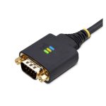 StarTech.com cable adaptador USB a serie de 1 metro, adaptador USB-A a DB9 RS232 con retención COM, tornillos DB9 intercambiables y compatibilidad con Windows, macOS y Linux. SKU: 1P3FFCB-USB-SERIAL