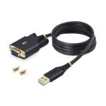 Cable de serie StarTech.com 1P3FFCNB-USB-SERIAL, longitud de 1 metro, color Negro, con conectores USB tipo A y DB-9