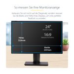 Filtro de privacidad StarTech.com con relación de aspecto 16:9 para monitor de 24 pulgadas, colgante, ángulo de visión de 30 grados, SKU 2469A-PRIVACY-SCREEN