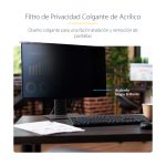 Filtro de privacidad StarTech.com con relación de aspecto 16:9 para monitor de 24 pulgadas, colgante, ángulo de visión de 30 grados, SKU 2469A-PRIVACY-SCREEN