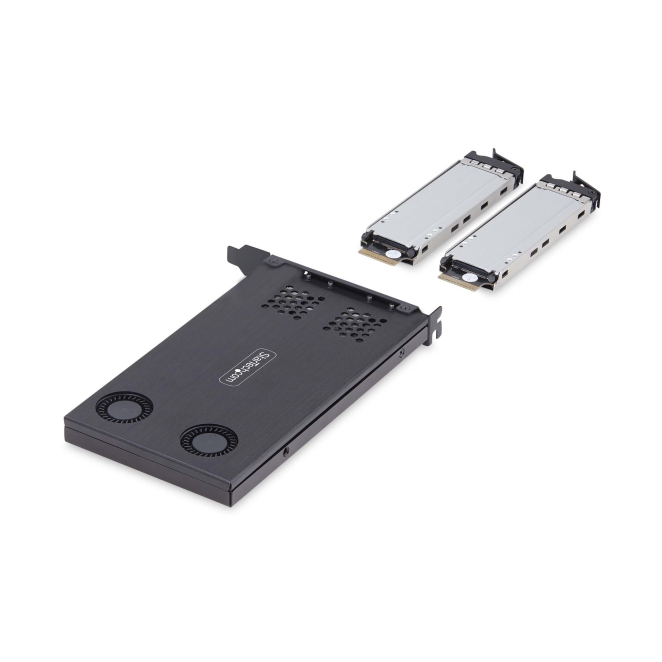 StarTech.com Tarjeta Rack Móvil de 2 Bahías para SSD NVMe M.2 a PCIe x8 - Requiere Bifurcación - Bahías de Intercambio en Caliente - Instalación sin Herramientas 3 Intercambio en caliente con la StarTech.com Tarjeta Rack