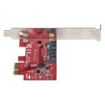 Imagen de la StarTech.com Tarjeta PCIe SATA, una tarjeta controladora PCI Express de perfil completo o bajo con dos puertos SATA de 6Gbps, modelo 2P6G-PCIE-SATA-CARD.