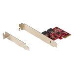 StarTech.com tarjeta PCIe SATA de 2 puertos de 6Gbps, perfil completo o bajo, adaptador PCI Express a SATA, SKU: 2P6GR-PCIE-SATA-CARD