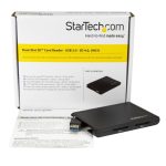 StarTech.com lector y grabador USB 3.0 para tarjetas de memoria flash SD con dos ranuras, compatible con SD 4.0 y UHS II, SKU 2SD4FCRU3