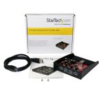 StarTech.com Panel Multipuertos Hub Concentrador USB 3.0 con velocidad de 5Gbps para bahía frontal de 3,5 o 5,25 pulgadas, SKU 35BAYUSB3S4