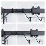 Soporte VESA de sobremesa de StarTech.com para tres monitores de 27 pulgadas, modelo 3M1A3SG-MONITOR-ARM, con montajes 75x75 y 100x100 y ajuste sin herramientas.