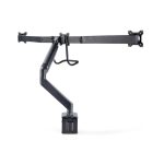 Soporte VESA de sobremesa de StarTech.com para tres monitores de 27 pulgadas, modelo 3M1A3SG-MONITOR-ARM, con montajes 75x75 y 100x100 y ajuste sin herramientas.