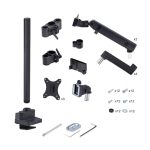 Soporte de escritorio StarTech.com para 3 monitores VESA 75x75/100x100 de 27 pulgadas, SKU 3MP2AG-MONITOR-ARM. Incluye opción de fijación por grommet o abrazadera en C y brazos asistidos por resorte.