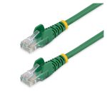 StarTech.com Cable de Red Cat5e Fast Ethernet de 2 metros en color verde sin enganche, SKU 45PAT2MGN, ideal para conexiones de red rápidas y seguras.