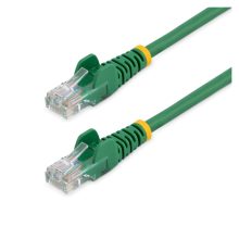 StarTech.com Cable de Red Cat5e Fast Ethernet de 2 metros en color verde sin enganche, SKU 45PAT2MGN, ideal para conexiones de red rápidas y seguras.