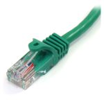 Cable de red de 3 metros Cat5e RJ45 sin enganche de color verde de StarTech.com, SKU 45PAT3MGN. Ideal para conexiones Fast Ethernet.
