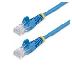 Imagen del StarTech.com Cable de Red de 0,5m Azul Cat5e Ethernet RJ45 sin Enganches, SKU: 45PAT50CMBL. Cable de alta calidad ideal para conexiones rápidas y fiables.