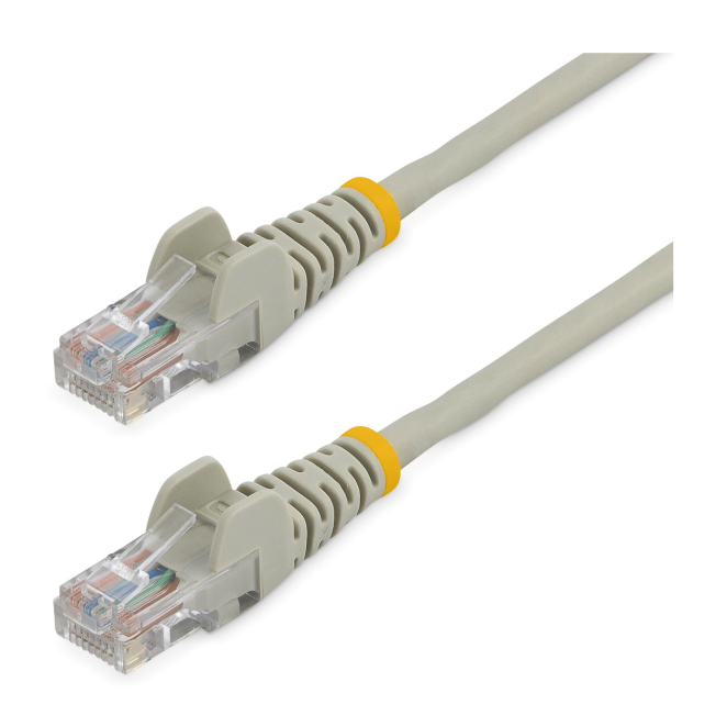 StarTech.com Cable Ethernet RJ45 de 0,5m Gris Cat5e Cable de red StarTech.com de 0,5 metros, categoría 5e, color gris, con conectores RJ45 sin enganches. SKU: 45PAT50CMGR