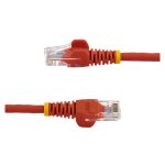 Imagen del StarTech.com Cable de Red de 0,5 metros, color rojo, categoría Cat5e Ethernet con conectores RJ45 sin enganches. SKU 45PAT50CMRD