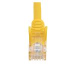 Cable de red de 0,5 metros Cat5e Ethernet RJ45 sin enganches, color amarillo, de la marca StarTech.com. SKU: 45PAT50CMYL