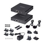 Extensor HDMI 4K 60Hz HDR por cable CAT5/CAT6 de StarTech.com, modelo 4K70IC-EXTEND-HDMI, incluyendo transmisor y receptor HDMI con salida de audio S/PDIF