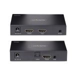 Extensor HDMI 4K 60Hz HDR por cable CAT5/CAT6 de StarTech.com, modelo 4K70IC-EXTEND-HDMI, incluyendo transmisor y receptor HDMI con salida de audio S/PDIF