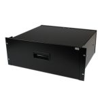 StarTech.com cajón metálico de 4U en acero negro de 19 pulgadas para montar en armario rack, SKU 4UDRAWER