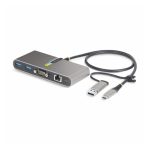 Hub USB-C de StarTech.com con 2 puertos USB-A de 5Gbps, Ethernet RJ45 Gigabit y puerto serie DB9 RS232 FTDI. SKU: 5G2A1SGBB-USB-C-HUB