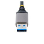 Imagen del StarTech.com Hub USB de 3 Puertos, USB 3.0 de 5Gbps, alimentado por el bus, concentrador USB-A portátil con cable de 30cm y conexión Ethernet RJ45 de 1Gb, SKU 5G3AGBB-USB-A-HUB