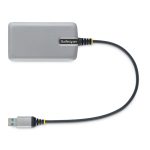 Imagen del StarTech.com Hub USB de 3 Puertos, USB 3.0 de 5Gbps, alimentado por el bus, concentrador USB-A portátil con cable de 30cm y conexión Ethernet RJ45 de 1Gb, SKU 5G3AGBB-USB-A-HUB