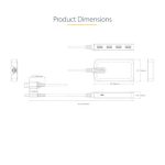 Imagen del StarTech.com Hub USB de 4 Puertos, USB 3.0 de 5Gbps, alimentado por el bus con cable de 30cm, modelo SKU 5G4AB-USB-A-HUB.