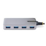 StarTech.com Hub USB de 4 Puertos, USB 3.0 de 5Gbps, Alimentado por el Bus, SKU 5G4AB-USB-C-HUB