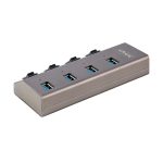 StarTech.com Hub USB-C autoalimentado de 4 puertos con interruptores individuales y fuente de alimentación. SKU: 5G4AIBS-USB-HUB-EU