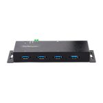 StarTech Hub Industrial USB 3.0 de 5Gbps de 4 Puertos, Concentrador USB con Protección de Picos y Descargas ESD, SKU 5G4AINDNP-USB-A-HUB