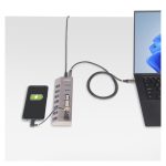 StarTech.com Hub USB-C autoalimentado con 7 puertos USB 3.0, interruptores individuales, fuente de alimentación y velocidad de transferencia de 5 Gbps. SKU: 5G7AIBS-USB-HUB-EU.