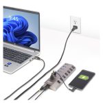 StarTech.com Hub USB-C autoalimentado con 7 puertos USB 3.0, interruptores individuales, fuente de alimentación y velocidad de transferencia de 5 Gbps. SKU: 5G7AIBS-USB-HUB-EU.