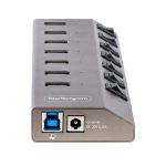 StarTech.com Hub USB-C autoalimentado con 7 puertos USB 3.0, interruptores individuales, fuente de alimentación y velocidad de transferencia de 5 Gbps. SKU: 5G7AIBS-USB-HUB-EU.