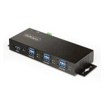 Hub USB Industrial de 7 Puertos Gestionado por StarTech.com, con protección ESD y sobretensión, caja de metal y USB 3.2 Gen 1 5Gbps. SKU: 5G7AINDRM-USB-A-HUB