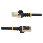 Cable de red Ethernet Cat6a StarTech.com de 1,5 metros en color negro sin enganches, fabricado con alambre de cobre, SKU 6ASPAT150CMBK