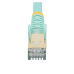 StarTech.com cable de red Ethernet CAT6a de 5 metros en color aqua, con conectores RJ45 y apantallado STP. SKU 6ASPAT5MAQ
