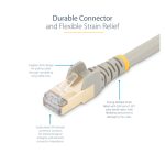 StarTech.com Cable Ethernet CAT6a de 7 metros, blindado Snagless RJ45, soporte PoE de 100W, SKU 6ASPAT7MGR
