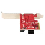 Tarjeta PCIe SATA StarTech.com con 6 puertos, 6Gbps de velocidad, bracket de perfil bajo y conectores SATA apilados, SKU 6P6G-PCIE-SATA-CARD