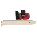 Tarjeta PCIe SATA StarTech.com con 6 puertos, 6Gbps de velocidad, bracket de perfil bajo y conectores SATA apilados, SKU 6P6G-PCIE-SATA-CARD