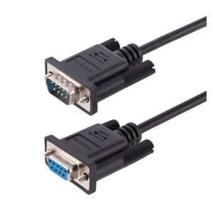 Imagen del StarTech.com Cable Serie RS232 de 3m para módem nulo, crossover cruzado serial, con cable DB9 de puerto COM hembra a macho y compatible con dispositivos DTE, SKU 9FMNM-3M-RS232-CABLE