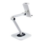 Soporte ajustable de sobremesa StarTech para tablet con capacidad de 1kg y montaje en pared. Incluye base ergonómica, giro, rotación e inclinación. SKU ADJ-TABLET-STAND-W
