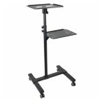 Soporte móvil de StarTech.com para proyector y ordenador portátil, modelo con carrito de servicio pesado, 2 estantes y altura ajustable. SKU ADJPROJCART.