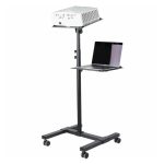 Soporte móvil de StarTech.com para proyector y ordenador portátil, modelo con carrito de servicio pesado, 2 estantes y altura ajustable. SKU ADJPROJCART.