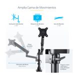 Brazo de soporte para monitor de StarTech.com, modelo articulado con 2 puertos USB 3.0, SKU ARMPIVOT2USB3