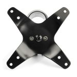 Soporte de montaje StarTech para cuatro monitores con movimiento total, modelo ARMQUADPS. Diseño premium y ajustable.