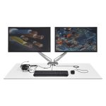 Brazo de soporte dual StarTech.com para 2 monitores VESA de 15 a 32 pulgadas con hub USB de 2 puertos. SKU: ARMSLIMDUOS