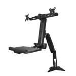 StarTech.com Brazo para 2 Monitores de hasta 24 pulgadas, modelo ajustable en altura y soporte VESA para dos pantallas - SKU ARMSTSCP2