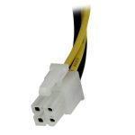 Cable StarTech.com de 20cm para extensión de alimentación ATX12V 4 pines P4, modelo ATXP4EXT, macho a hembra