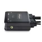 Interruptor KVM negro StarTech.com C2-D46-UAC-CBL-KVM con cuatro puertos USB para una fácil gestión de dispositivos, SKU C2-D46-UAC-CBL-KVM