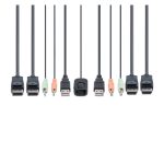 Interruptor KVM StarTech.com modelo C2-DD46-UA2-CBL-KVM de color negro, con soporte DVI-HDMI y USB